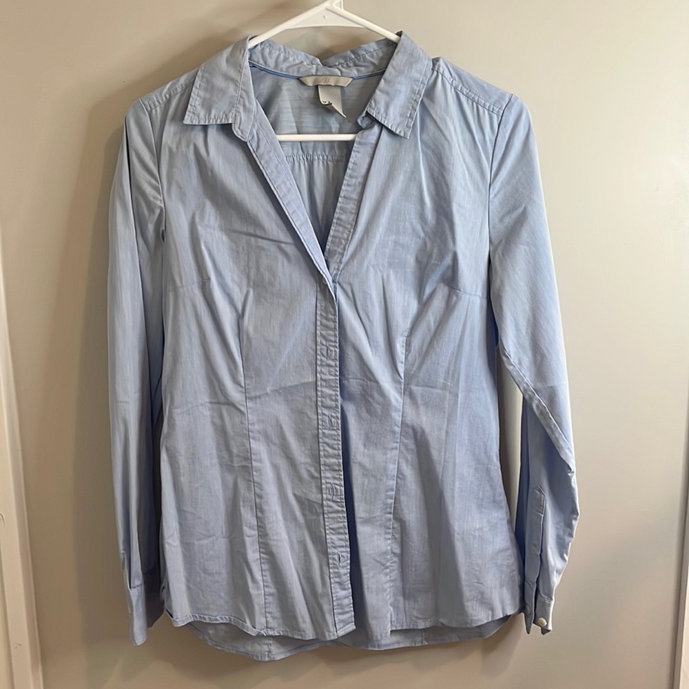 Blue long sleeve top